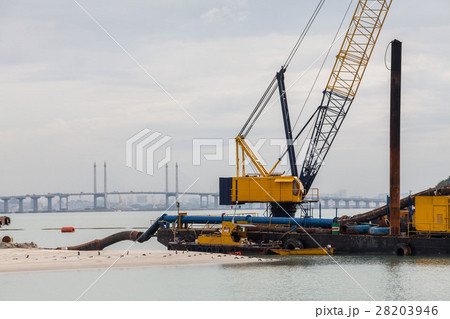 Sand replenishment ship for land reclamation 28203946