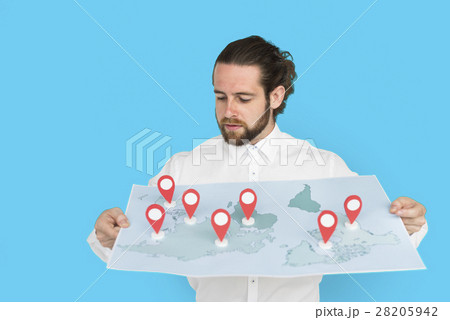 Man Cheerful Studio Portrait Concept 28205942