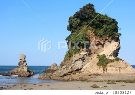 西方海岸 人形岩が見える風景 西方海岸 人形岩が見える風景 28208127