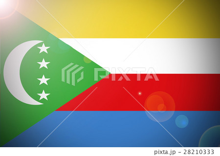 Comoros national flag 3D illustration symbol. Comoros national flag 3D illustration symbol. 28210333