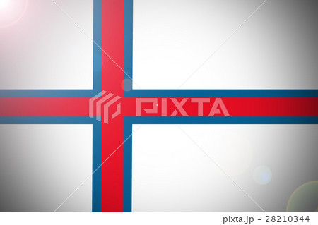 Faroe islnads flag 3D illustration symbol. 28210344