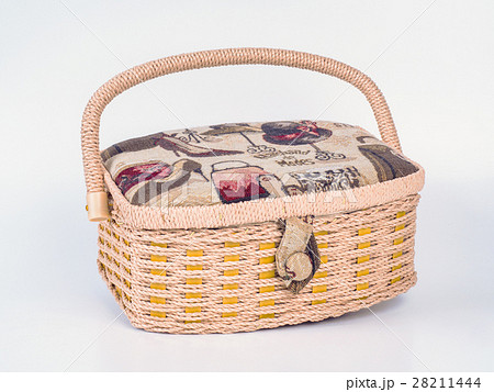 Hand made decoupage box for needlework on white 28211444