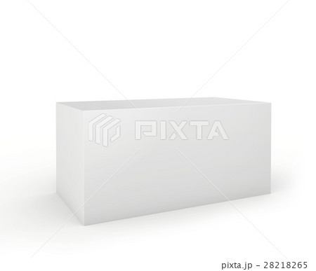 Blank box on white background. 3d render 28218265