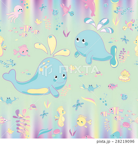Sea Pattern modern style delicate color. 28219096