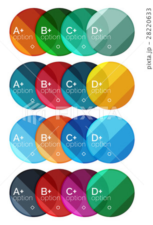 Set of round option diagram template for your data 28220633