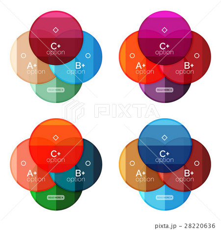 Set of round option diagram template for your data 28220636