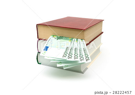 Book and money isolated on white background 28222457