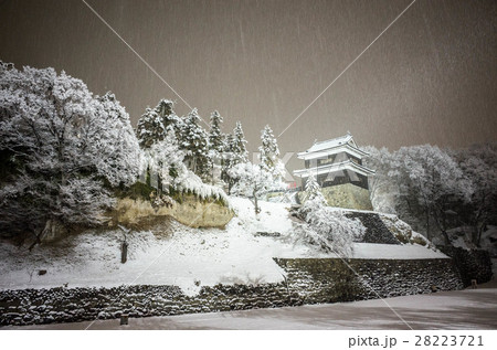 上田城　雪景色１ 28223721
