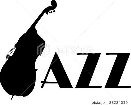 Bass Jazz シルエットのイラスト素材