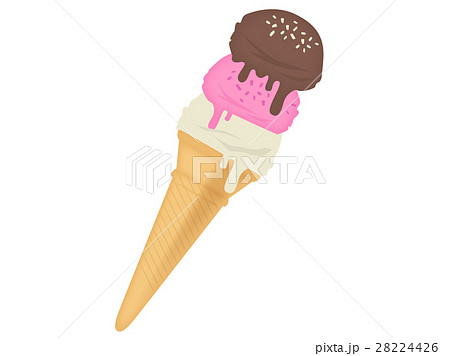 アイスクリームのイラスト素材 28224426 Pixta