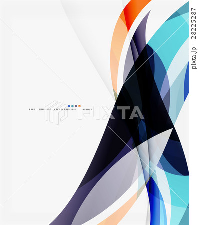 Modern geometric wavy shapes on light 28225287
