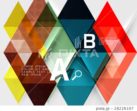 Infographic template - triangle tiles background 28226107