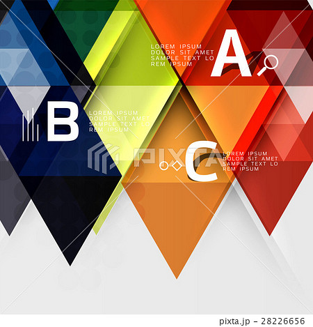Futuristic triangle tile background with options Futuristic triangle tile background with options 28226656