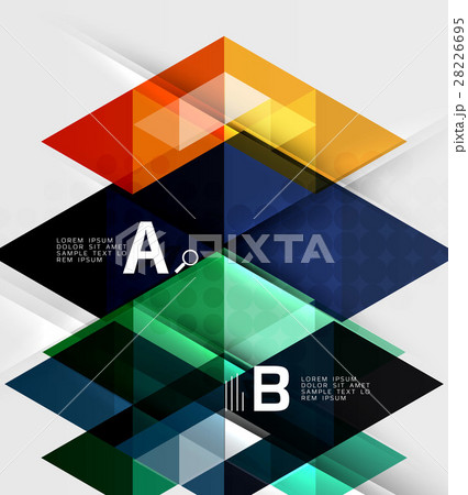 Futuristic triangle tile background with options Futuristic triangle tile background with options 28226695