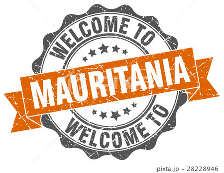 Mauritania round ribbon seal 28228946