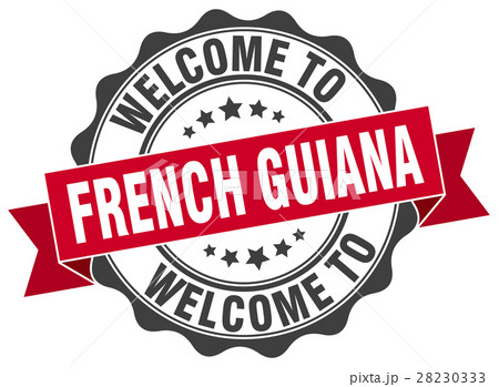 French Guiana round ribbon seal French Guiana round ribbon seal 28230333