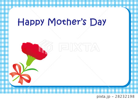 母の日メッセージカード　カーネーション　チェック 28232198