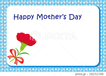 母の日メッセージカード　カーネーション　チェック 28232198