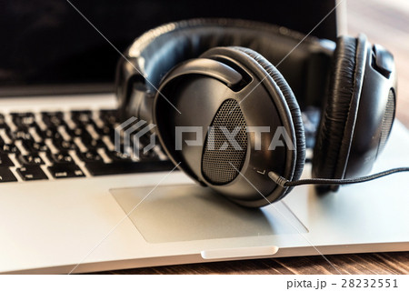 headphones on the laptop 28232551