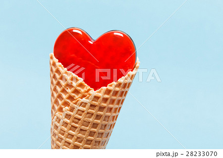 red heart in the waffle cone 28233070