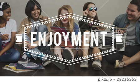 Enjoyment Vintage Vector Graphic Concept 28236565