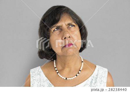 Mature Lady Frowning Studio Concept 28238440