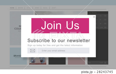 Join Us Register Newsletter Concept 28243745
