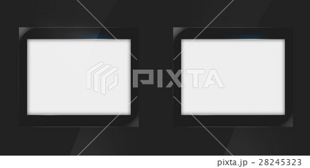 Two Empty White Flat Screen Frame Concept Series  28245323