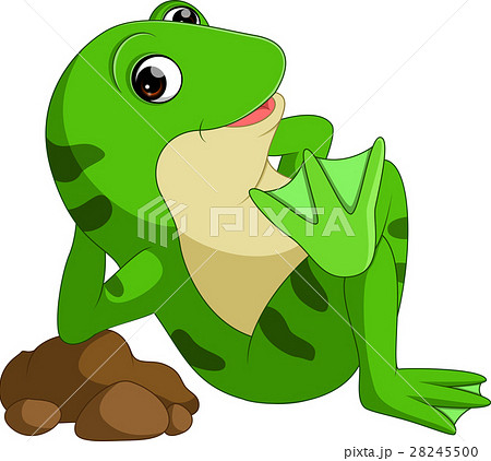 cute frog cartoonのイラスト素材 28245500 pixta