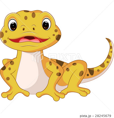 Cute lizard cartoon - Stock Illustration [28245679] - PIXTA