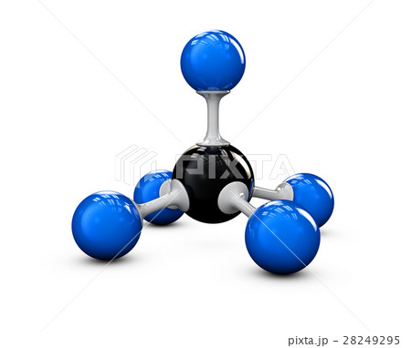 Blue and Black molecule structure, 3D illustration 28249295