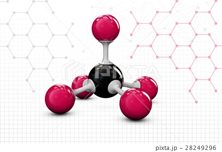 Magentas molecule structure, 3D illustration 28249296