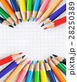 paper notebook with colored pencils 28250389