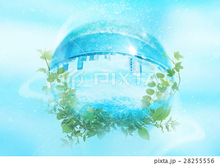 市街地と葉 28255556