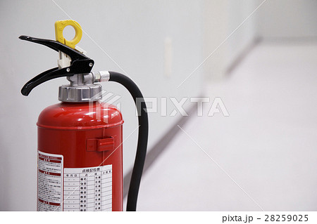 消火器　防火　消防　消火　廊下　ろうか　教室　オフィス　安心　安全　防災　防火設備 28259025