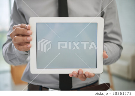 Close-up of businessman with digital tablet Close-up of businessman with digital tablet 28261572