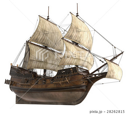Sailboat 3D Illustration Isolated On White 28262815