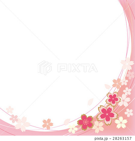 桜 ラインのイラスト素材