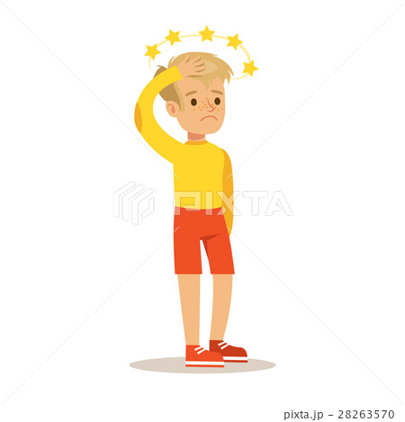 Sick Kid With Concussion And Stars Before Eyes Sick Kid With Concussion And Stars Before Eyes 28263570