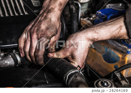 Working man fix engine 28264169