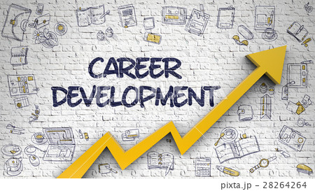 Career Development Drawn on White Brick Wall. Career Development Drawn on White Brick Wall. 28264264