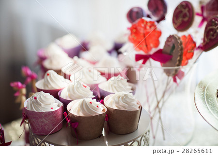 white cupcakes on a plate white cupcakes on a plate 28265611