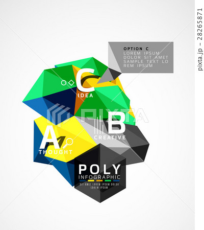 Abstract triangle option infographic template Abstract triangle option infographic template 28265871