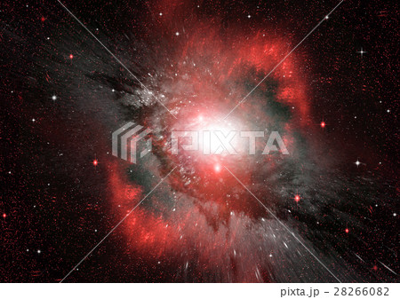 Stars, dust and gas nebula in a far galaxy 28266082