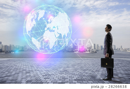 ビジネスマンとグローバルイメージ 28266638