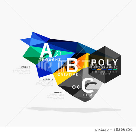 Abstract triangle option infographic template 28266850