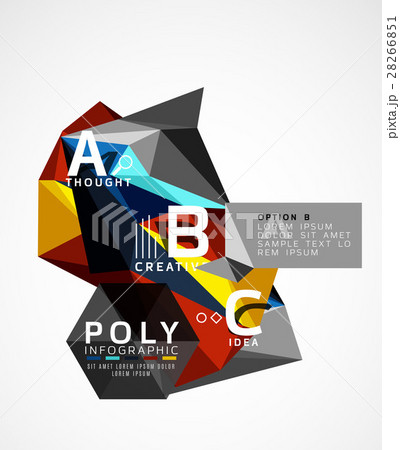 Abstract triangle option infographic template 28266851