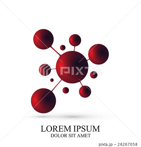 3D Logotype icon dna and molecule. Vector template 28267058