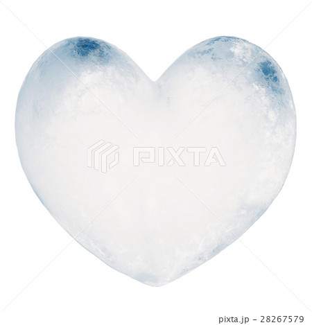 3d Illustration Ice Heart On Grayのイラスト素材