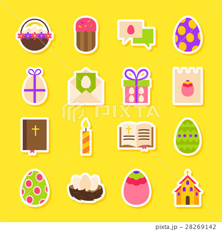 Happy Easter Holiday Stickers Happy Easter Holiday Stickers 28269142